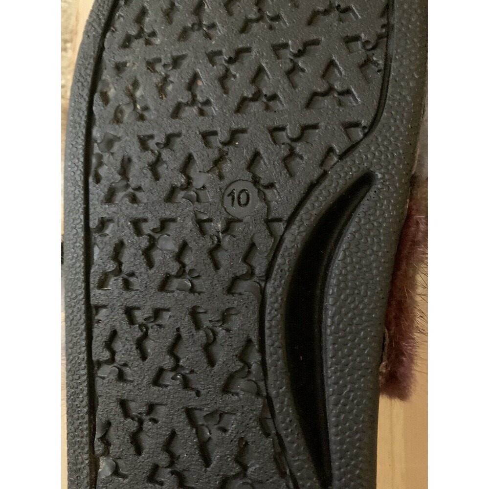 Rebecca Minkoff Slide Sandals Womens 10 Multi Color Faux Fur‎ Striped Plush - Picture 8 of 8